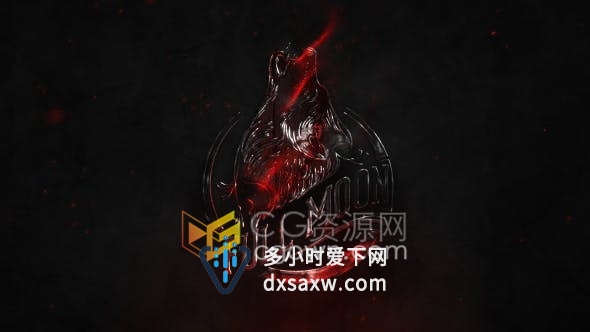 AE模板-使用Trapcode Particular插件制作燃烧LOGO粒子火花动画效果