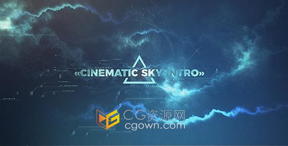 AE模板-天空云层介绍视频电影悬念预告片Cinematic Sky Intro