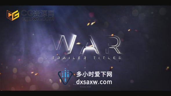 AE模板-烟雾火花粒子标题特效战争题材游戏影视大片宣传预告片