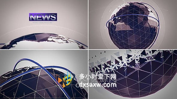 AE模板-新闻频道电视包装宣传片头News Intro