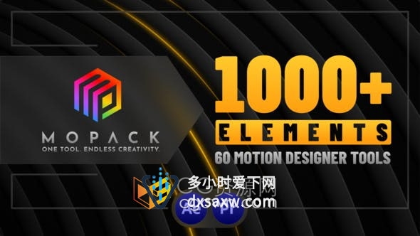 AE模板-1000个时尚动态海报设计背景动画宣传片头视频字幕
