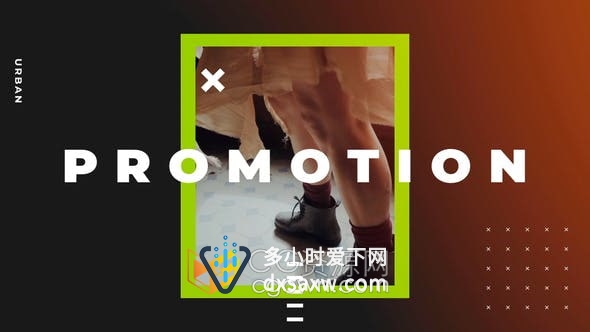 AE模板-抽象创意酷动态时尚快速节奏介绍文字效果图片动画视频短片