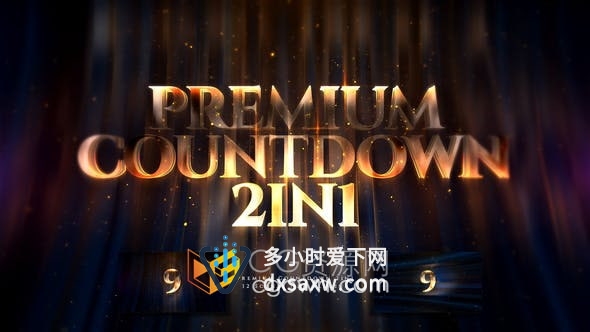 AE模板-奢华皇家金币倒计时开场视频片头适合颁奖典礼时尚活动新年婚礼