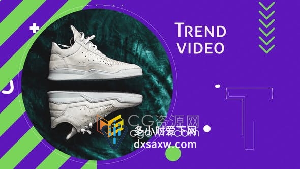 AE模板-Color Promo图形元素彩色设计简介时尚视频片头制作