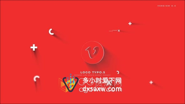 AE模板-创意图形排版元素动画效果LOGO创意视频片头