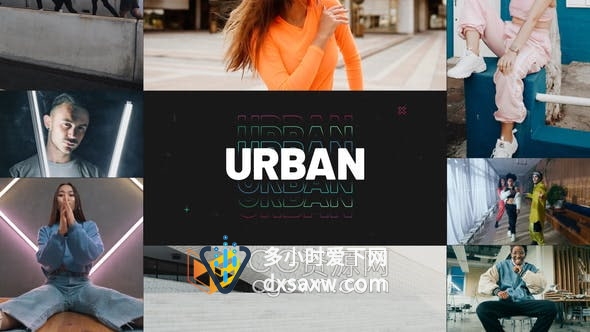 AE模板-快闪跺脚节奏时尚都市生活图文宣传视频