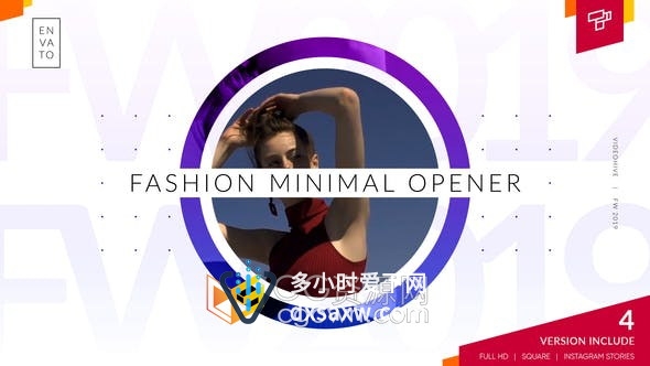 媒体社交网络创建开场时尚视频个人照片幻灯片介绍-AE模板
