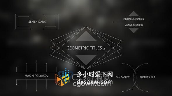 23组文字标题创意几何图形动画视频字幕设计工程-AE模板