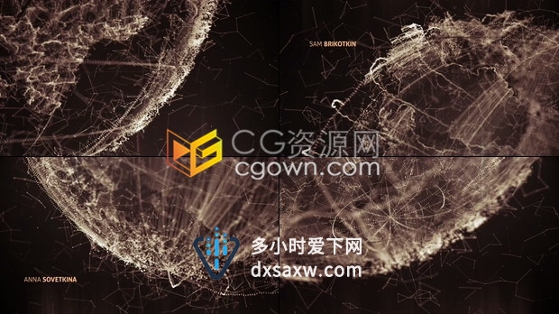 星球点线粒子场景动画介绍文字标题宣传开场视频片头制作-AE模板