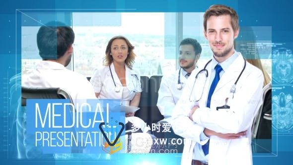 医疗临床医院介绍医学健康知识介绍幻灯片宣传视频-AE模板