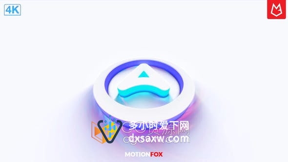 AE模板-发光特效3D标志挤压三维LOGO动画视频