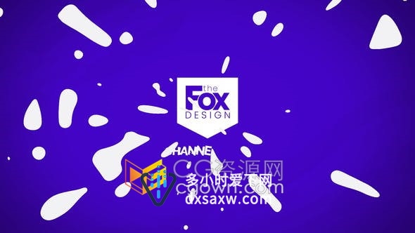 AE模板4K分辨率飞溅流体图形动画转场标志动画LOGO片头制作