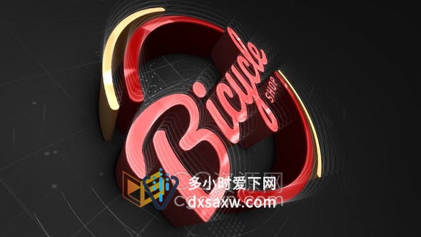 AE模板-使用After Effects制作3D挤压网格标志LOGO动画效果视频