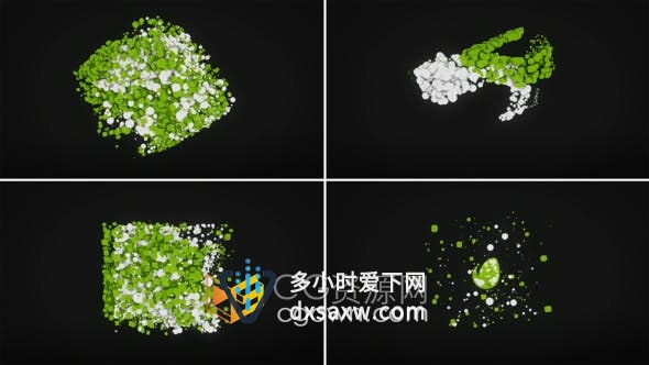 Particles Logo 3D粒子动画标志片头视频4K效果制作-AE模板