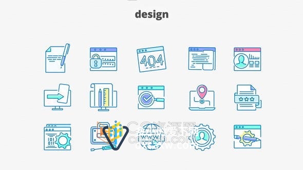 15组关于网站方面图标创意网络WAP安全设置设计Animated Icons-AE模板