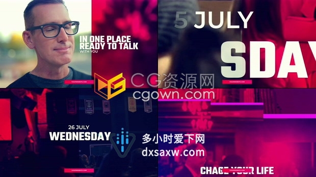 研讨会公司会议商业培训演讲介绍幻灯片宣传视频动画制作-AE模板