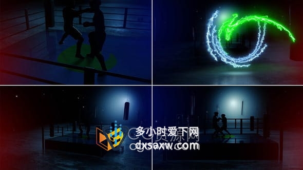 AE模板-拳击体育运动比赛战斗武术拳击赛视频片头动画