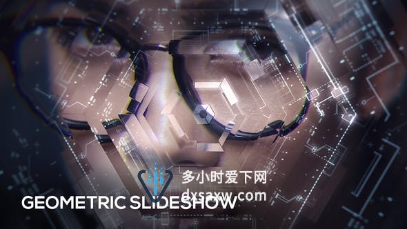 AE模板-六角形图形动画高科技公司宣传片制作