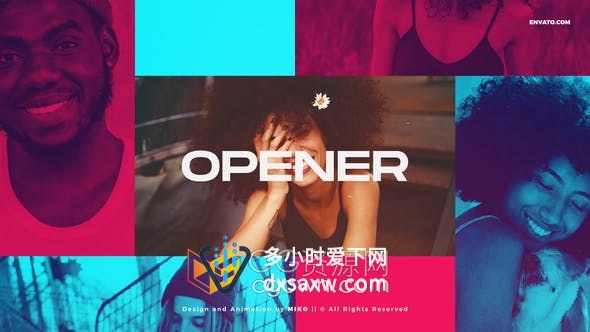 AE模板-vlog视频动态开场介绍短片Dynamic Opener