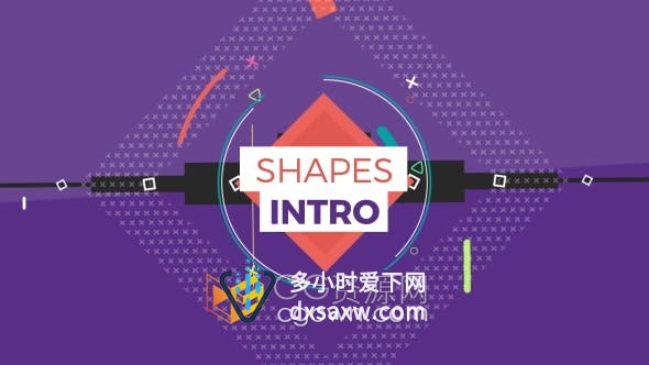 AE模板-简单有趣的字符串元素向上喷射演绎图形MG动画片头