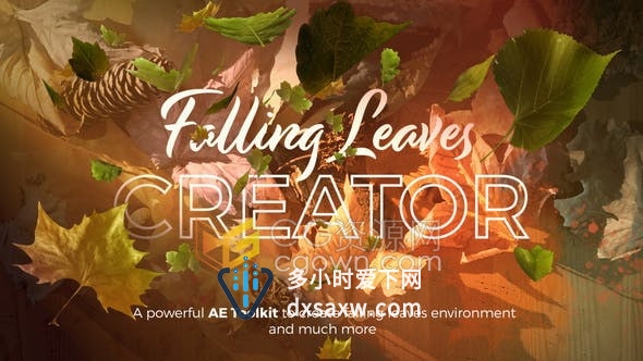 38种精美透明通过秋天落叶叠加动画效果视频制作-AE模板