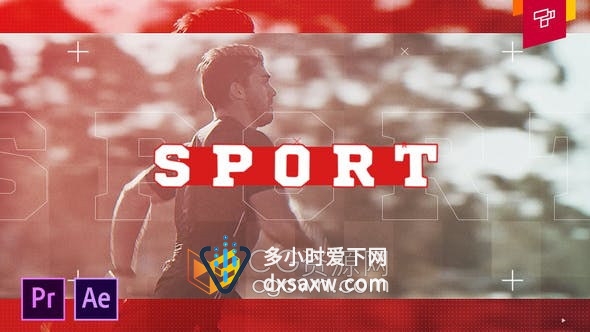 Gym Energy Sport健身运动体育锻炼时尚动感视频片头-AE/PR模板