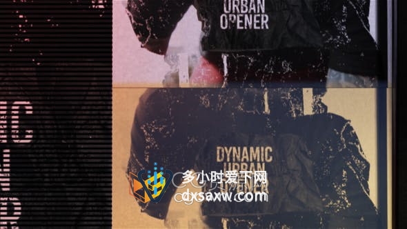 AE模板-复古风格快速动感介绍开场视频片头动画制作