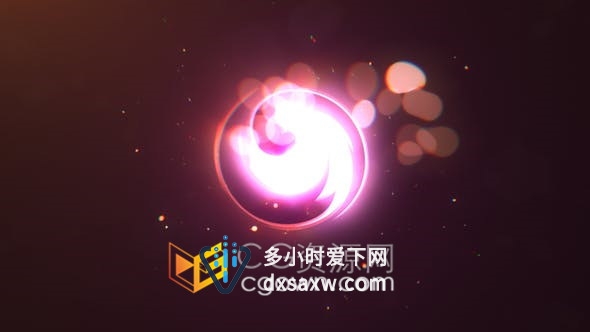 rgb分割光泽感显示背景虚化彩色粒子爆炸标志logo动画-AE模板