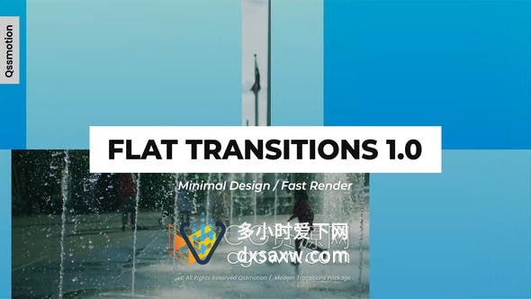 AE模板-4K分辨率形状滑动图形动画视频转场过渡效果