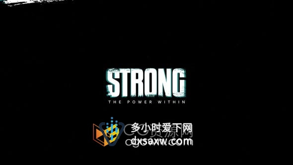 AE模板-复古体育运动vlog视频片头Power Logo Reveal