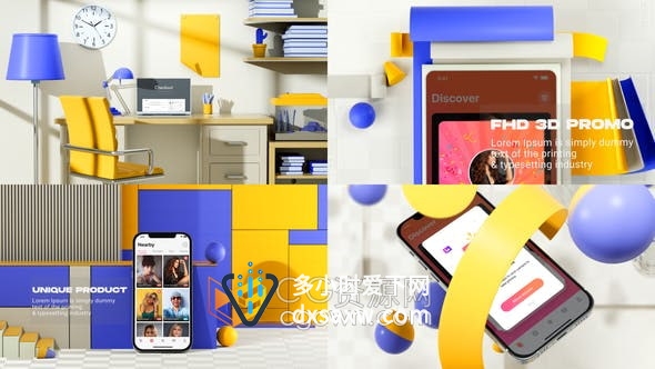 AE模板-WEB & APP Promo企业演示宣传视频UI主题演示展示动画