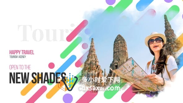 AE模板-旅游机构品牌旅游套餐介绍旅行景点照片宣传相册