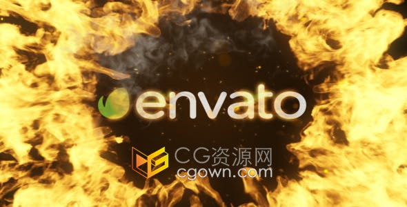 神秘火焰活力演绎动作电影时尚公司网站标志片头-AE模板