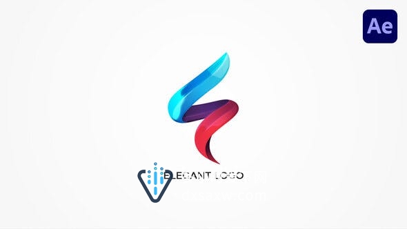 AE模板-3D边缘线条LOGO动画开场视频片头