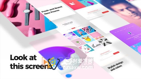 手机APP应用UI演示动画产品商业广告介绍视频动画制作-AE模板