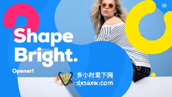 AE模板-创意图形广告设计动态现代推广抖音旅行时尚视频宣传