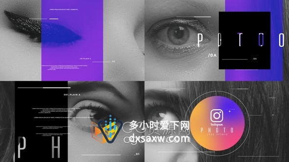 AE模板-社交媒体照片Photo Logo介绍片头视频动画制作