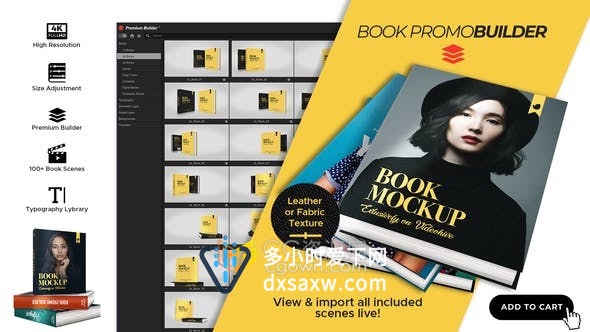 Book Promo Builder v3快速创建3D书籍杂志动画效果-AE模板