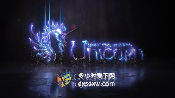 暴风雨电流闪电标志特效视频片头Electric Storm Logo-AE模板