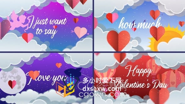 Valentine’s Day Opener Card 2021年2月14情人节视频贺卡动画制作-AE模板