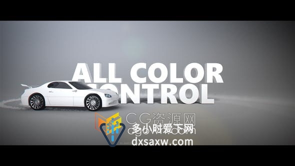 AE模板-赛车汽车漂移旋转3D文字立体效果视频片头动画