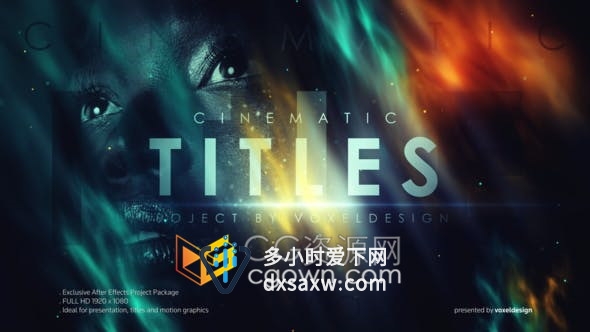 AE模板炫丽彩色熔岩云动画背景史诗情感记录片英雄电影标题预告片
