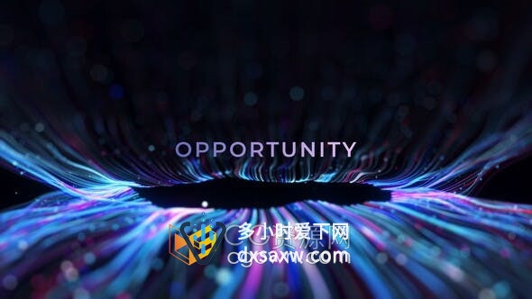 AE模板-AI动力云平台智能办公系统介绍宣传片头超美粒子线条场景