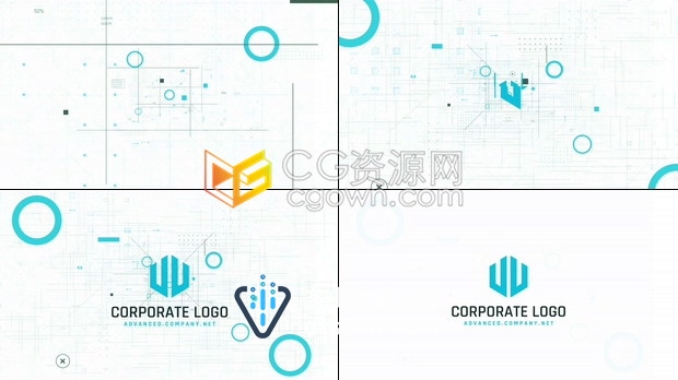 AE模板智能技术数据信息现代企业公司宣传片头LOGO动画