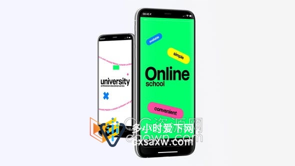 线上教育在线大学介绍市场营销课程网站开发远程学习电子教学演示-AE模板