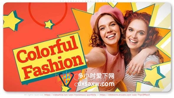 AE模板-春天夏季运动时尚青年品牌介绍vlog视频卡通元素设计