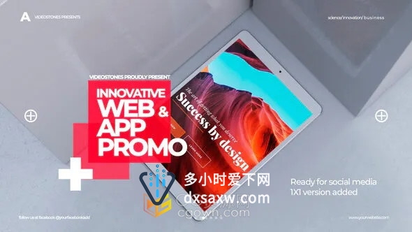 创新App应用程序与Web网络宣传介绍视频动画-AE模板