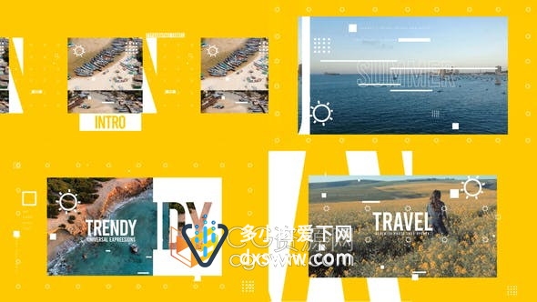 Travel Abstract Intro旅游摘要介绍国家地标建筑文化图片动画视频-AE模板