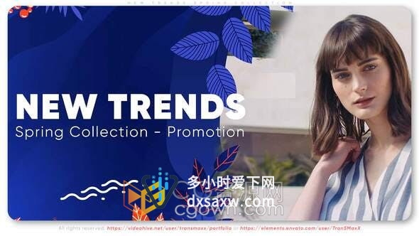 新颖的现代设计春夏季系列商品展示动画创意广告视频短片制作-AE模板