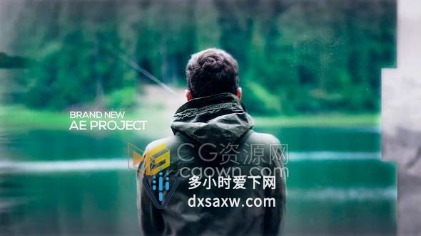 优雅简单视差效果图文切换作品展示企业活动介绍预告片-AE/PR模板